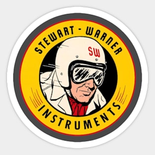 Stewart - Warner Instruments & Gauges Auto Racing Vintage 1960s Decal Sticker